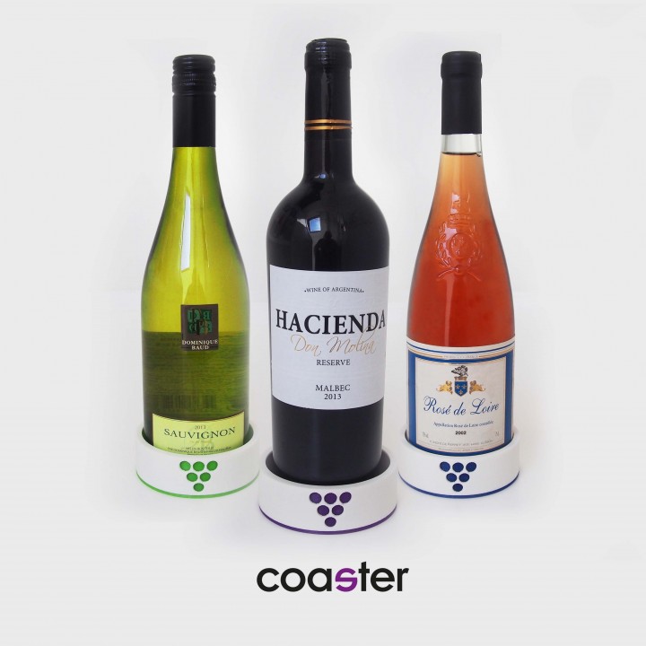 Wine bottle coaster image