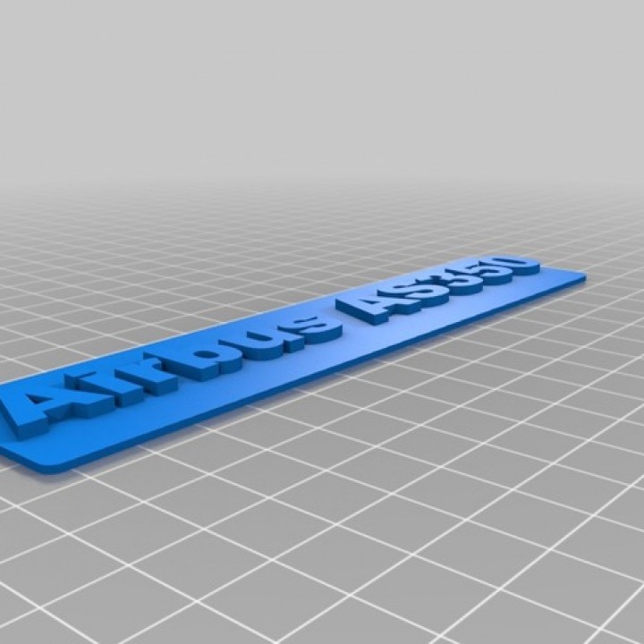Airbus AS350 rc stand name plate image