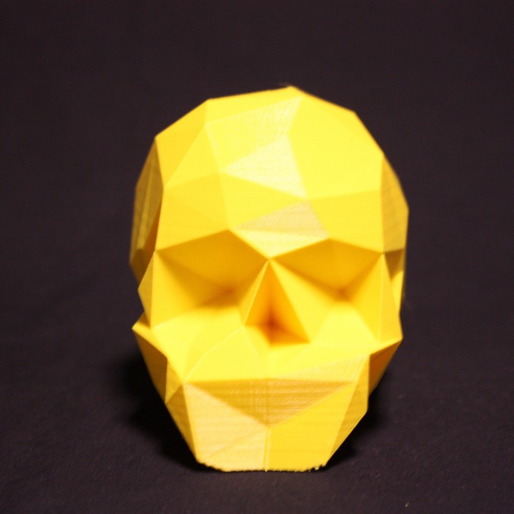 Low Poly mini bank skull image