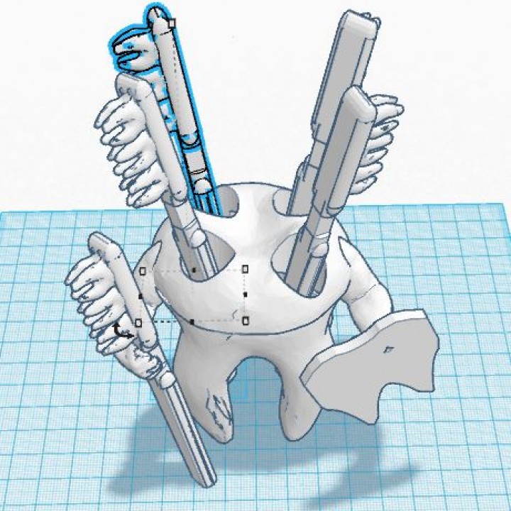3D Printable Wicked Warrior Toothbrush Holder by Tim Lamkin