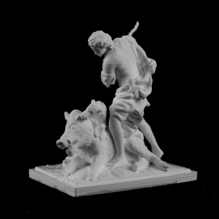 Meleager kills a boar at the Louvre museum, Paris image
