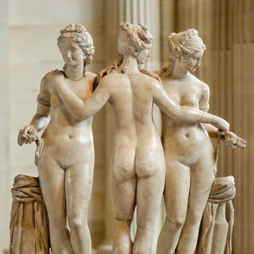 3D Printable The Three Graces at The Louvre, Paris by Scan The World
