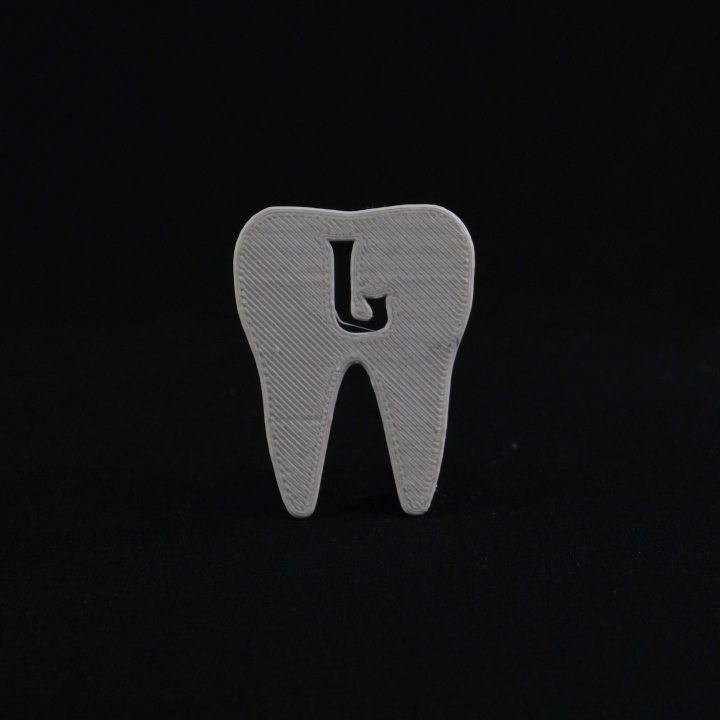 Personalized tooth shape toothbrush holder image