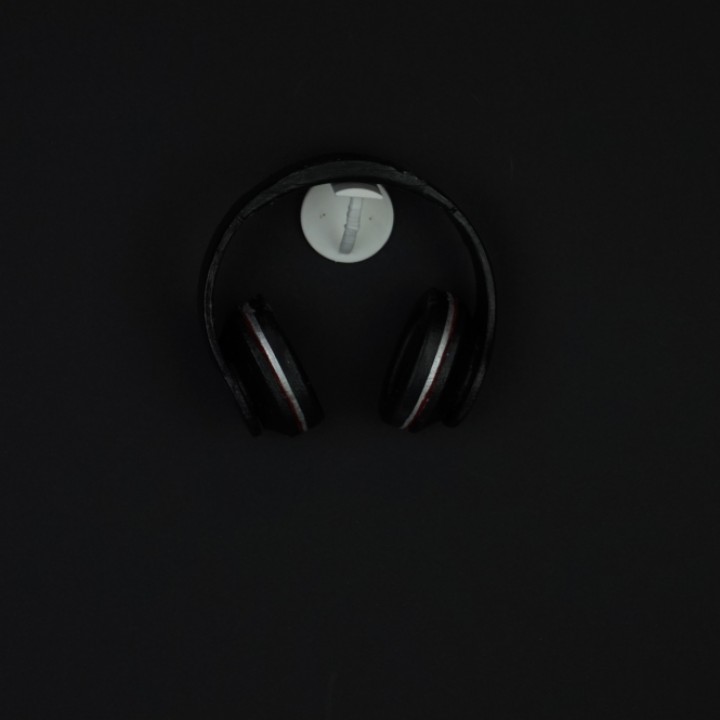Wall mount headphone holder image