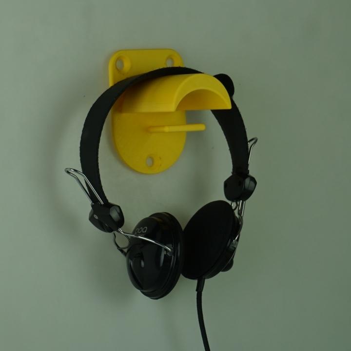 Headphone Wall Mount with "T" Bar Cable Tidy image