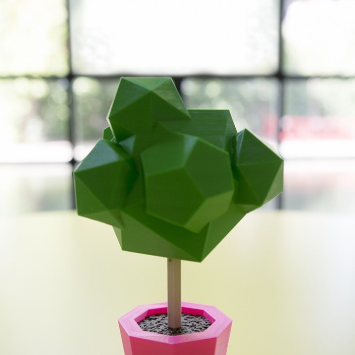 Low poly tree sculptures image