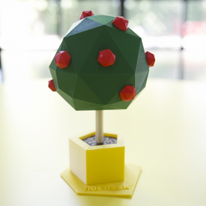 Low poly tree sculptures image