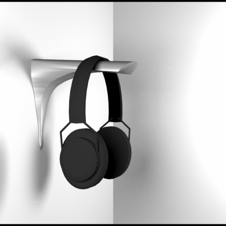 Clean and Modern Wallmounted Headphone Stand image