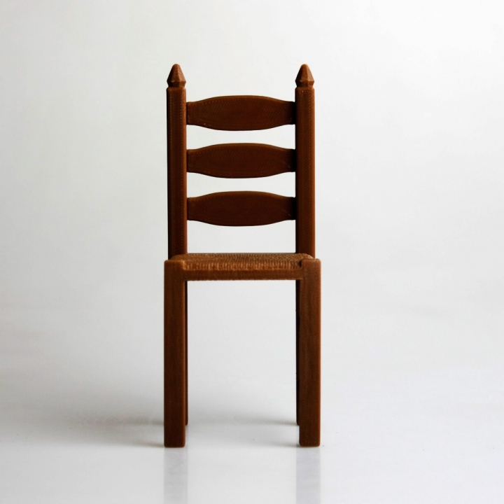 3D Printable MINIATURE MEXICAN CHAIR - NO SUPPORT by Marco Autilio