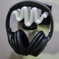 Picture of print of SinE - Headphone wall mount with soundwave design