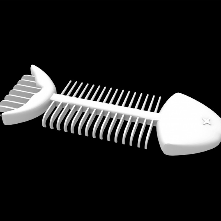 'SLEEP WITH THE FISHES' Feline Alternative Grooming Comb image
