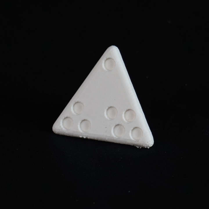 Four-sided pyramidal dice image