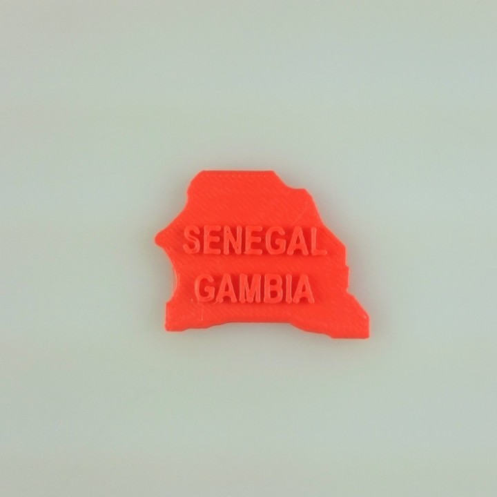 Map of Senegal Gambia image