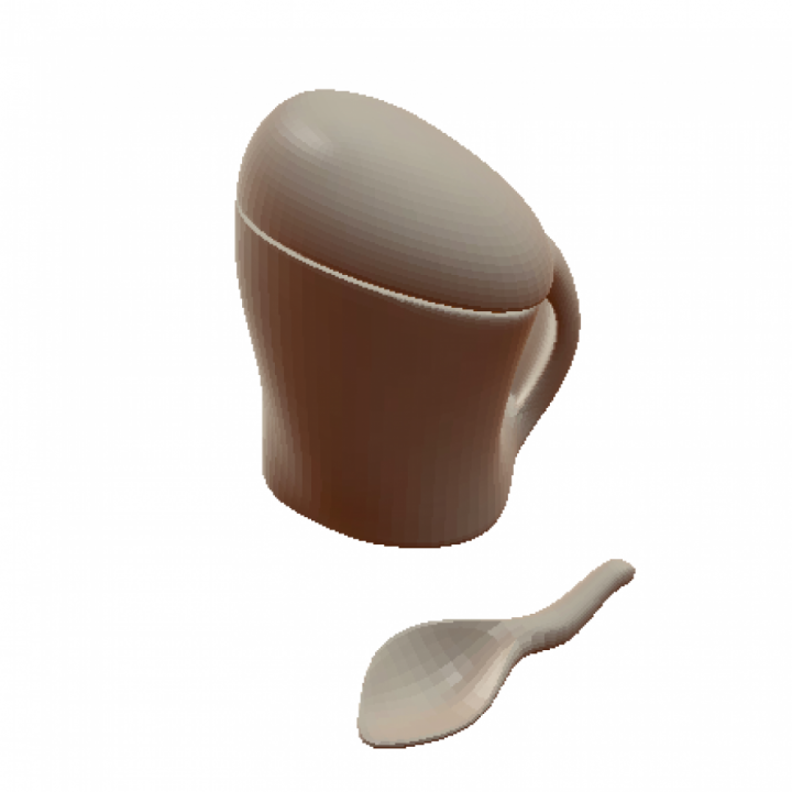 Flour or Sugar Pot with Spoon image