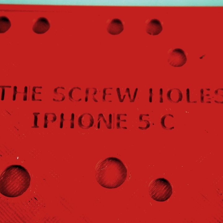 The screw holes iphone 5 image