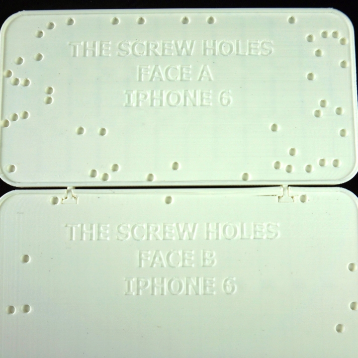 The screw holes iphone 6 face A and B image