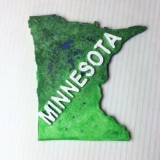 Picture of print of Map of Minnesota