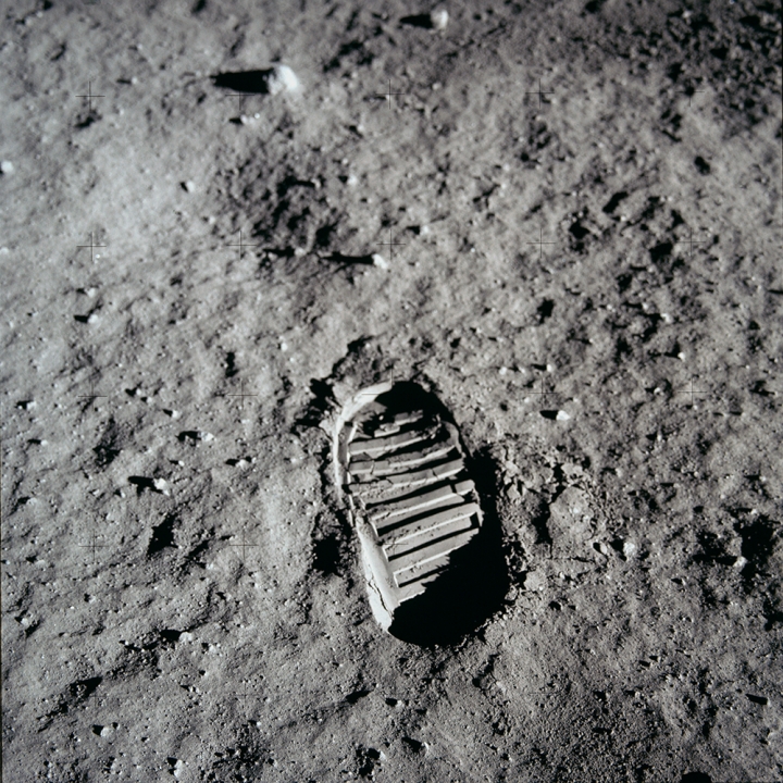 Lunar Surface with Bootprint image