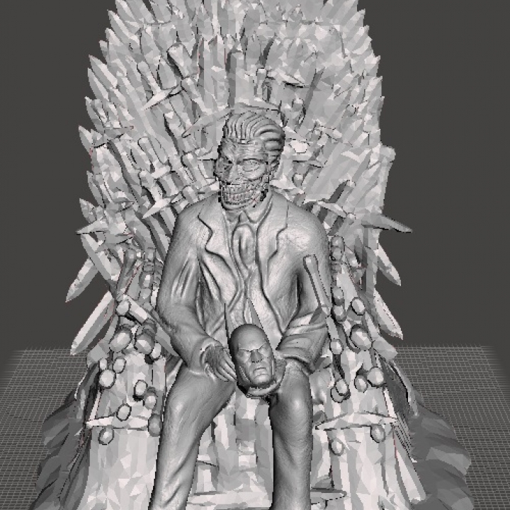 The Joker has claimed the Iron Throne! And what's that on his hands? image