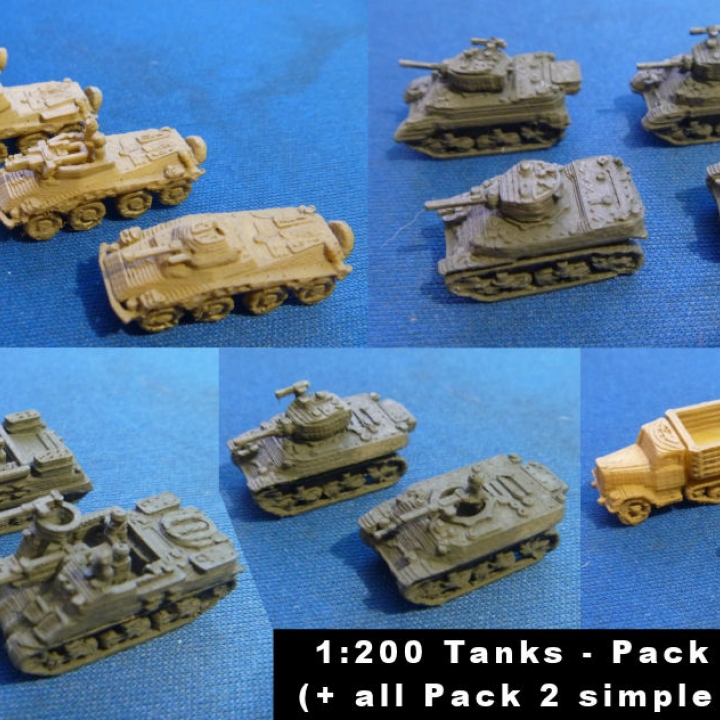 1:200 Tanks and Vehicles Pack 2 image