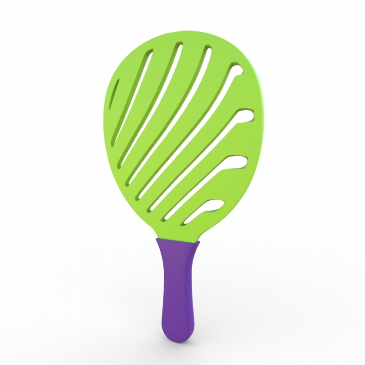 3D Printable Beach Racket: ZEBRA by Peter Lemmens