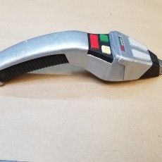 Picture of print of star trek phaser type 2 from the next gen movies in two pieces