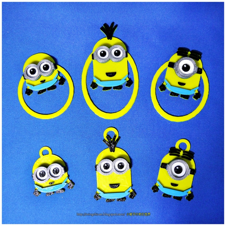 3D Printable Minions Keychain / Paper Clip / Bag Clip / Money Clip