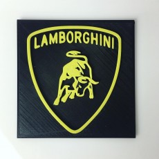 Picture of print of Lamborghini 3D emblem