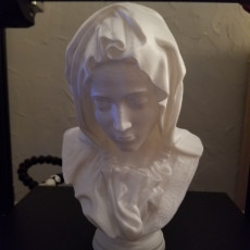 Picture of print of Bust of Mary from Pietà in St. Peter's Basilica, Vatican