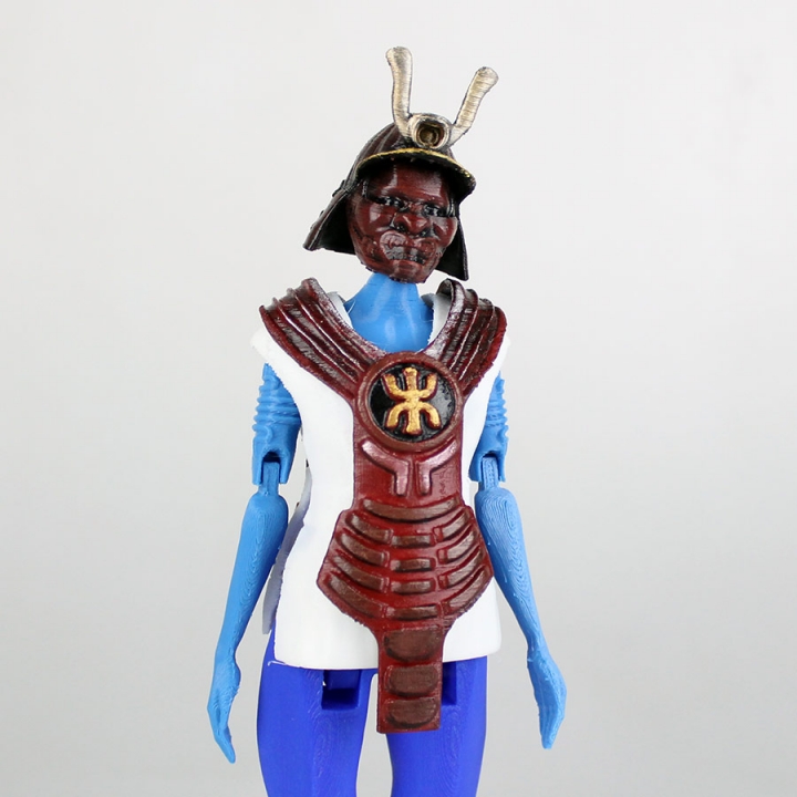 Samurai Upper Body Armour for Articulated Figure - Support Free image