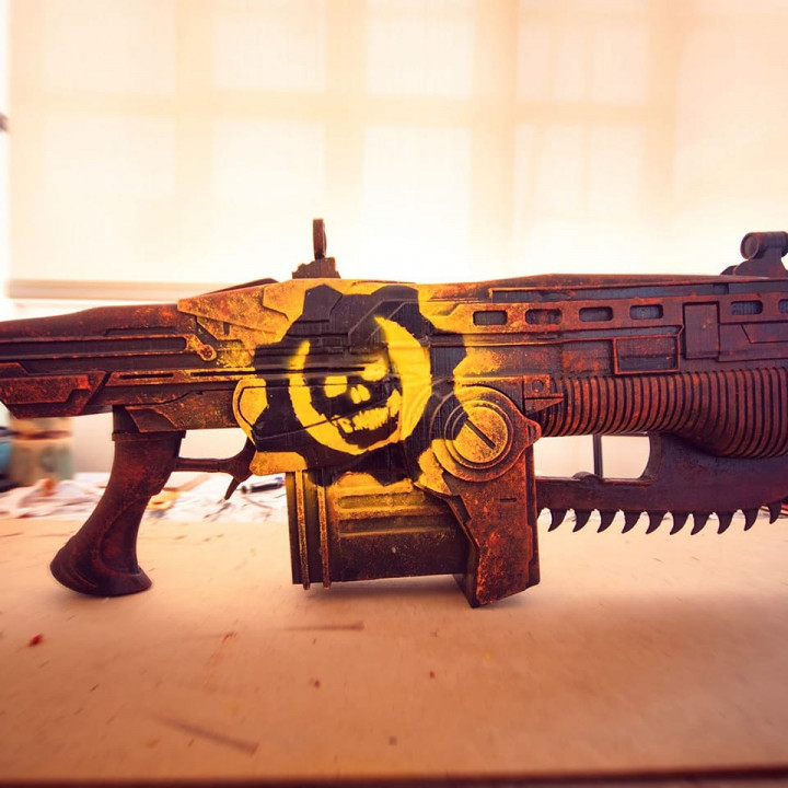 3D Print of Gears Of War Lancer CHAINSAW GUN! by gibbsmontiel