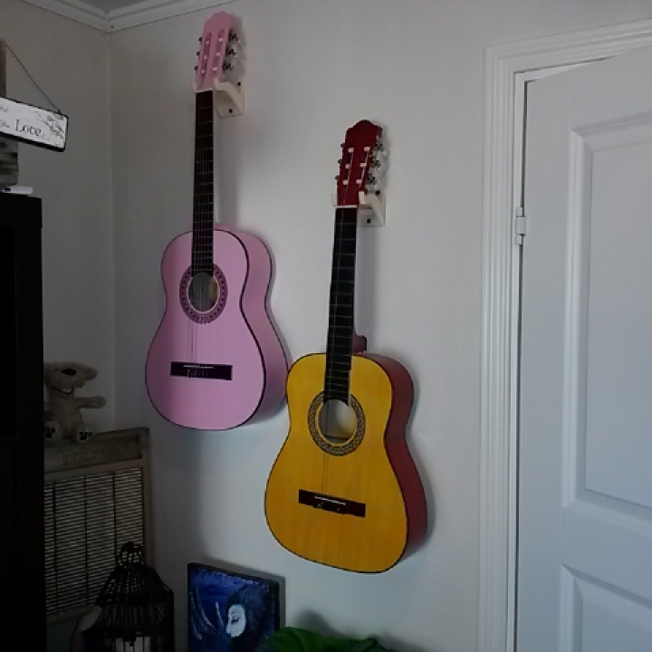 Guitar Wall Mount With Guitar Pick Shelf image