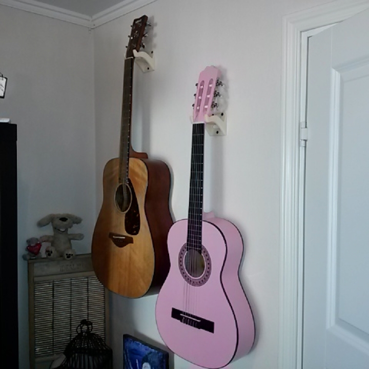 Guitar Wall Mount With Guitar Pick Shelf image