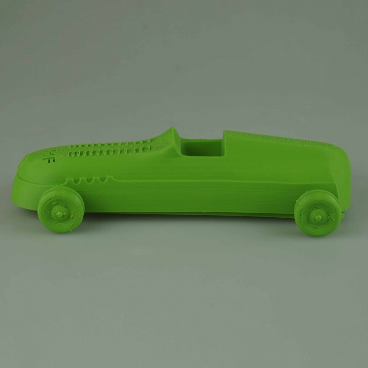Rubber band powered car image