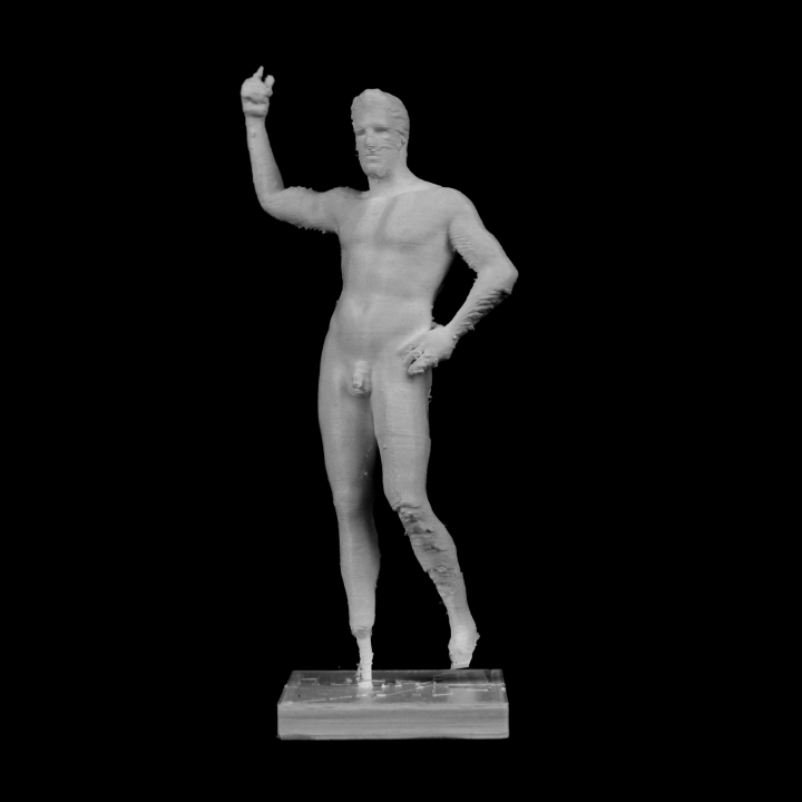 Bronze statue of a man at The Metropolitan Museum of Art, New York image