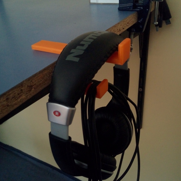 Table headphone hanger with cable hook image