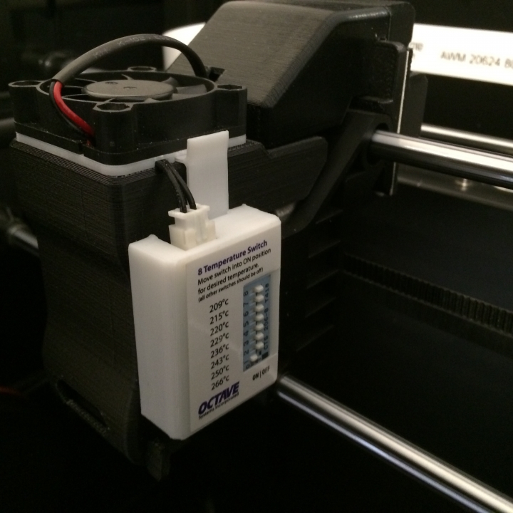 Spacer mount to fit an Octave Temperature Switch to an UP BOX or AFINIA H800 3D Printer image