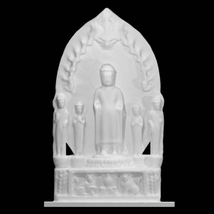 Buddhist Votive Stele at The Guimet Museum, Paris image