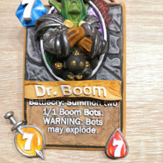 Picture of print of Dr. Boom Card from Hearthstone