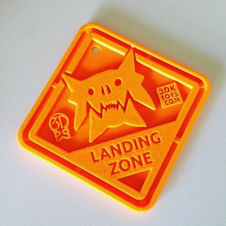 #QuinSaga: Monster Landing Zone Plaque - via 3DKToys.com image