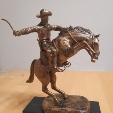 Picture of print of The Broncho Buster at The Amon Carter Museum in Fort Worth, Texas