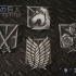 Attack on Titan - Shingeki no Kyojin - Military Emblem Badges print image