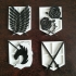 Attack on Titan - Shingeki no Kyojin - Military Emblem Badges print image
