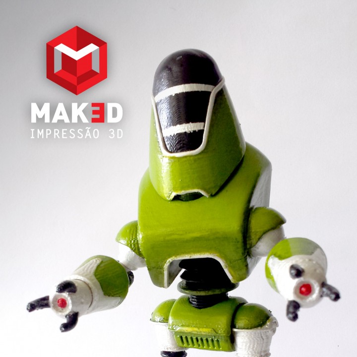 3D Print Of Fallout 4 - Protectron Action Figure By Maked3d