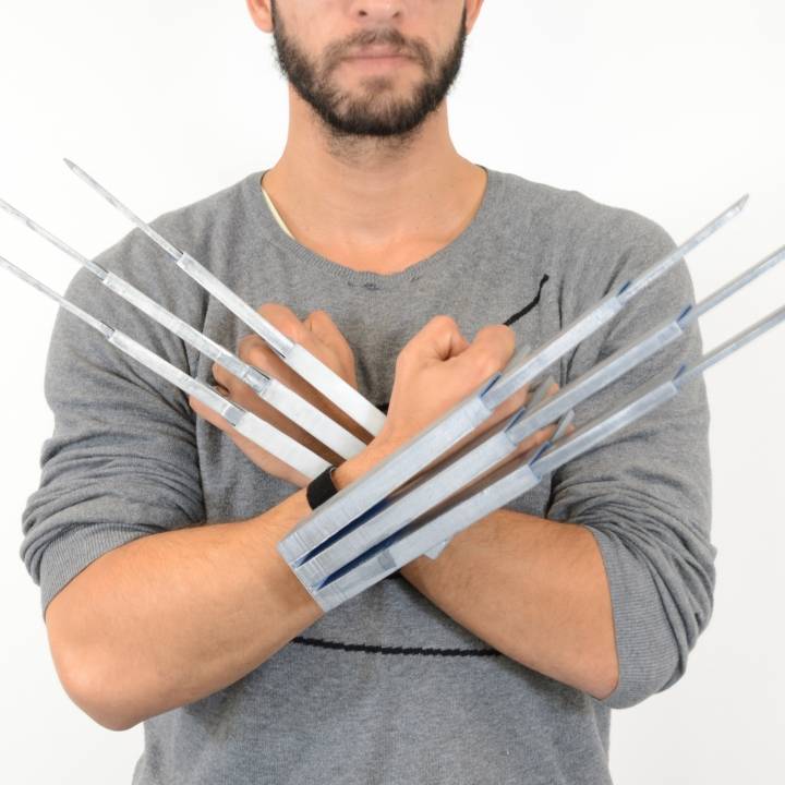 Telescopic Wolverine Claws in Single print image
