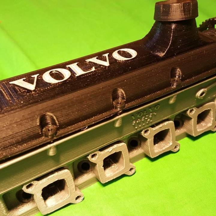 3D Printable Volvo Redblock Cylinder Head By Sara