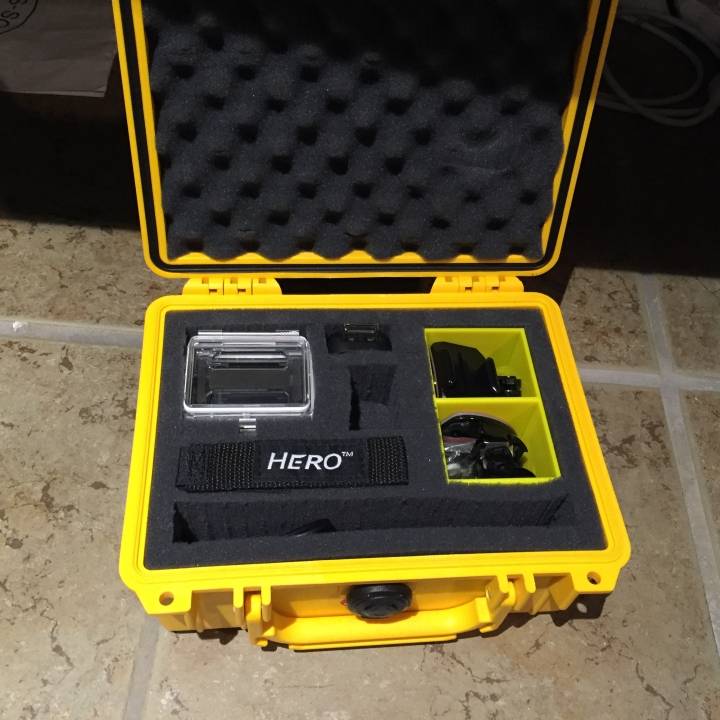 GoPro Pelican case small parts bin