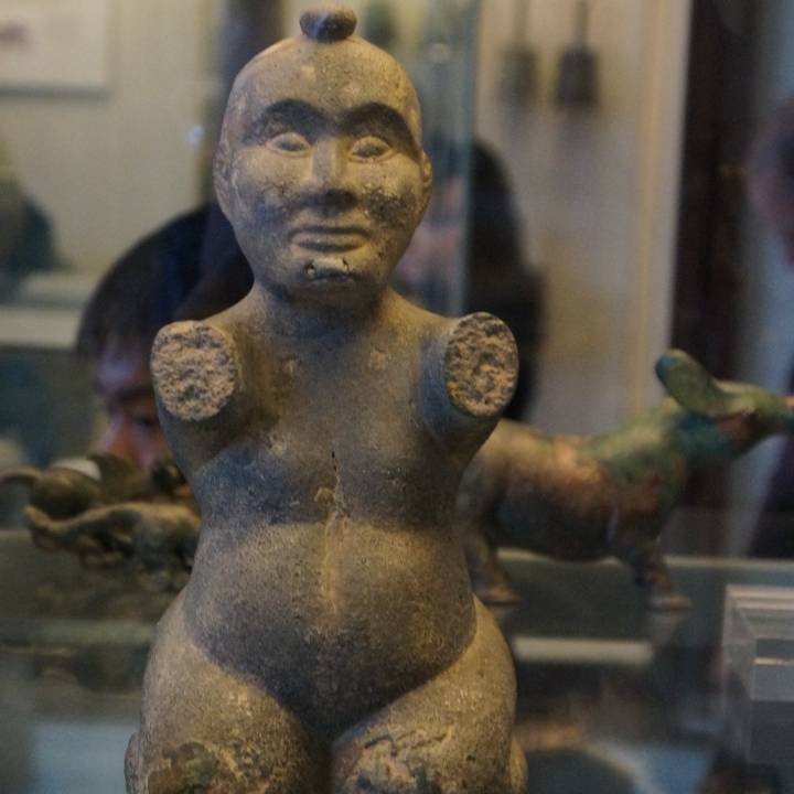 Bronze figure of a kneeling man representing a Southerner at The British Museum, London image
