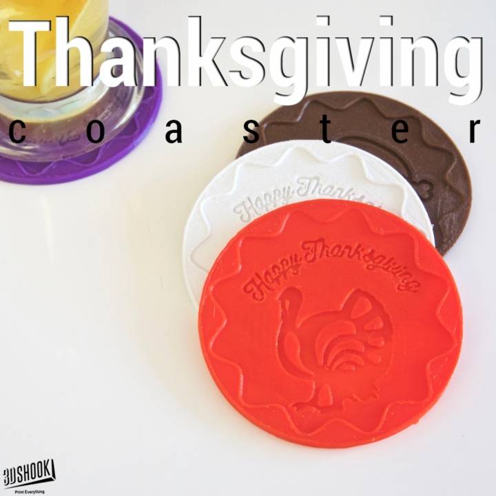Thanksgiving - happy thanksgiving turkey coaster image