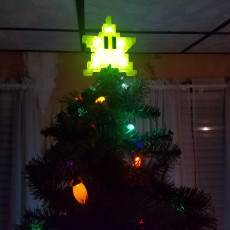 Picture of print of Super Mario Bros. Pixel Star Tree Topper